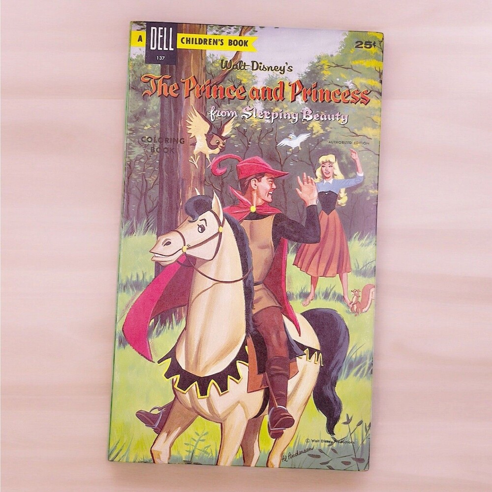 VTG Sleeping Beauty Coloring Book 1959 Disney Aurora Philip Samson Briar Rose